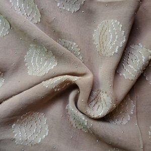 Jacquard Dot Fancy Georgette Stole Coffee