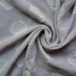 Jacquard Dot Fancy Georgette Stole Grey