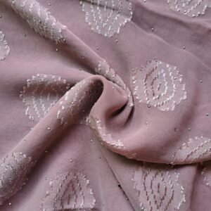 Jacquard Dot Fancy Georgette Stole Purple