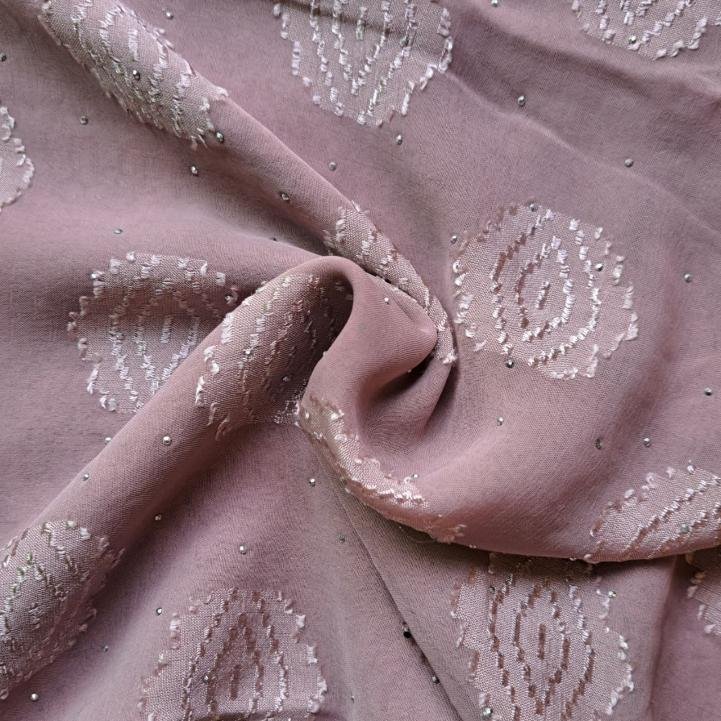 Jacquard Dot Fancy Georgette Stole Purple Jacquard Dot Fancy Georgette Stole Purple