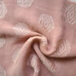 Jacquard Dot Fancy Georgette Stole Rouge