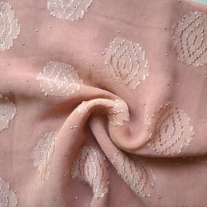 Jacquard Dot Fancy Georgette Stole Rouge