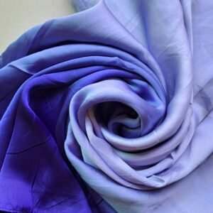 Luxury Large Printed Silk Stole Blue