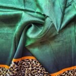 Luxury Large Printed Silk Stole Emerald