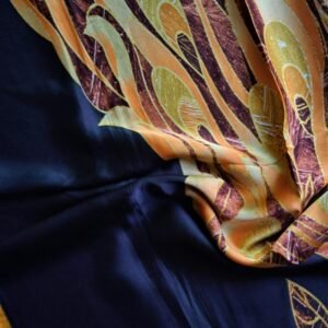 Luxury Large Printed Silk Stole Inferno