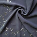 Mirror Border Chiffon Stole Mid Night