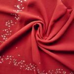 Mirror Border Chiffon Stole Vermillion
