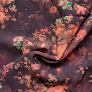 Printed Square Scarf Brown