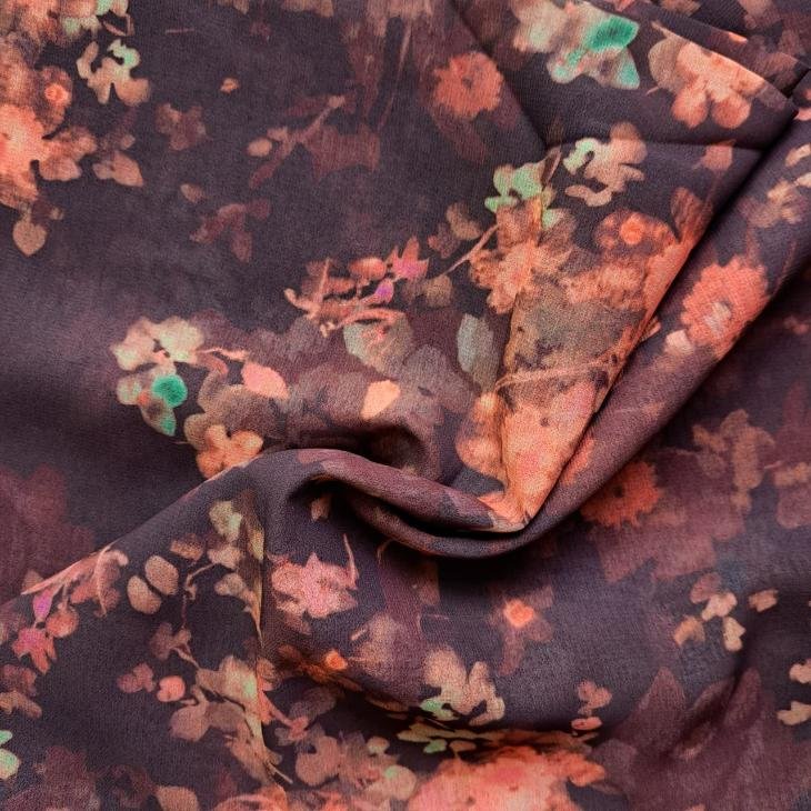 Printed Square Scarf Brown Printed Square Scarf Brown