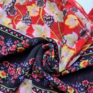 Printed Square Scarf Fire