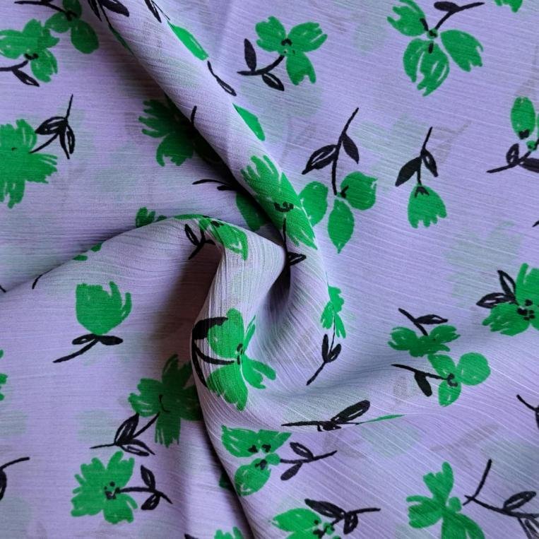 Printed Square Scarf Lilac Clover Printed Square Scarf Lilac Clover