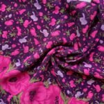 Printed Square Scarf Magenta