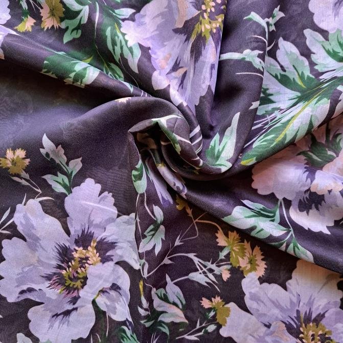 Printed Square Scarf Purple Meadow Printed Square Scarf Purple Meadow