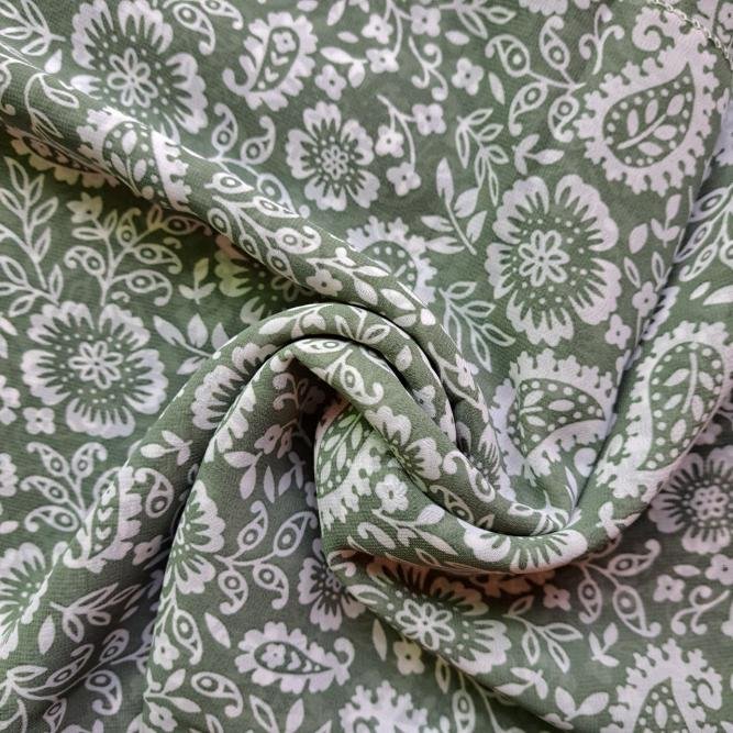 Printed Square Scarf Sage Green Printed Square Scarf Sage Green