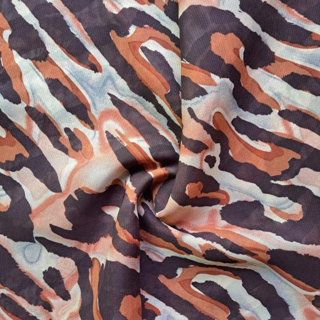 Printed Square Scarf Snake Brown Printed Square Scarf Snake Brown