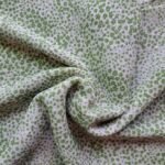 Printed Square Scarf Green Mini Flowers