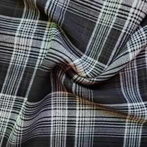 Printed Square Hijab Black Check