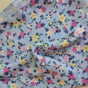 Printed Square Hijab Flower Garden