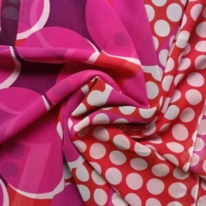 Printed Square Hijab Fuchsia Delight