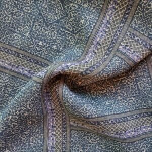 Printed Square Hijab Geometric Blue