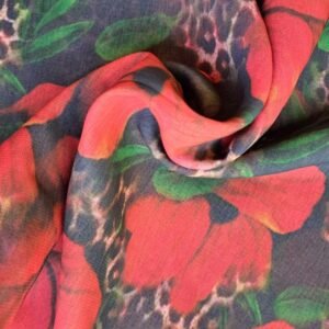 Printed Square Hijab Hibiscus