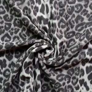 Printed Square Scarf Black Cheetah