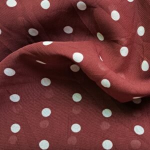 Printed Square Scarf Dotted Mulberry