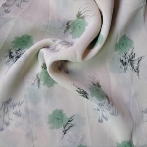 Printed Square Scarf Emerald Dahlia