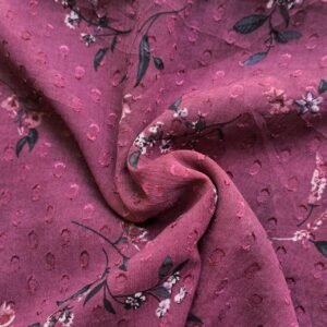 Printed Square Scarf Soft Maroon
