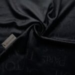 Black Paris Noir Silk Cashmere Scarf