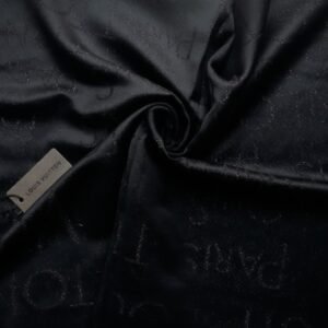 Black Paris Noir Silk Cashmere Scarf