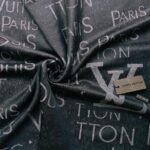 Black and Silver Paris Noir Silk Scarf