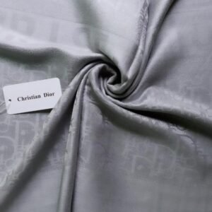 Christian Dior Silk Cashmere Scarf Silver