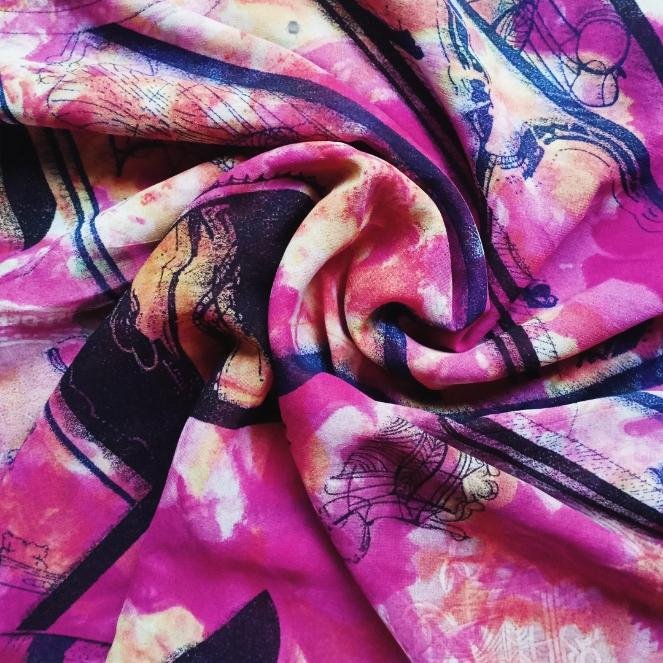 Printed Square Scarf Bloom Magic Printed Square Scarf Bloom Magic