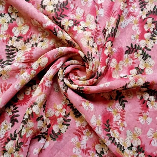 Printed Square Scarf Coral Bloom Printed Square Scarf Coral Bloom