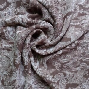 Printed Square Scarf Linear Blooms