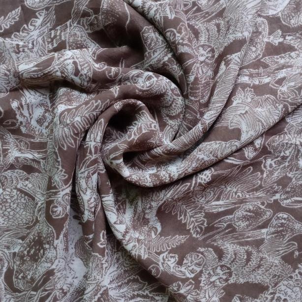 Printed Square Scarf Linear Blooms Printed Square Scarf Linear Blooms