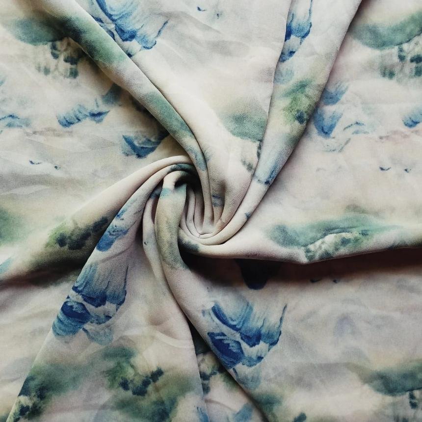 Printed Square Scarf Tinted Smudge Printed Square Scarf Tinted Smudge