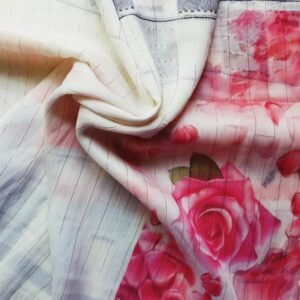 Printed Square Scarf Vintage Rose