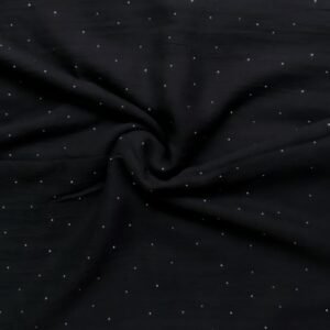 Turkish Lawn Summer Breeze with Diamante Black