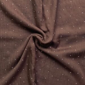 Turkish Lawn Summer Breeze with Diamante Brown