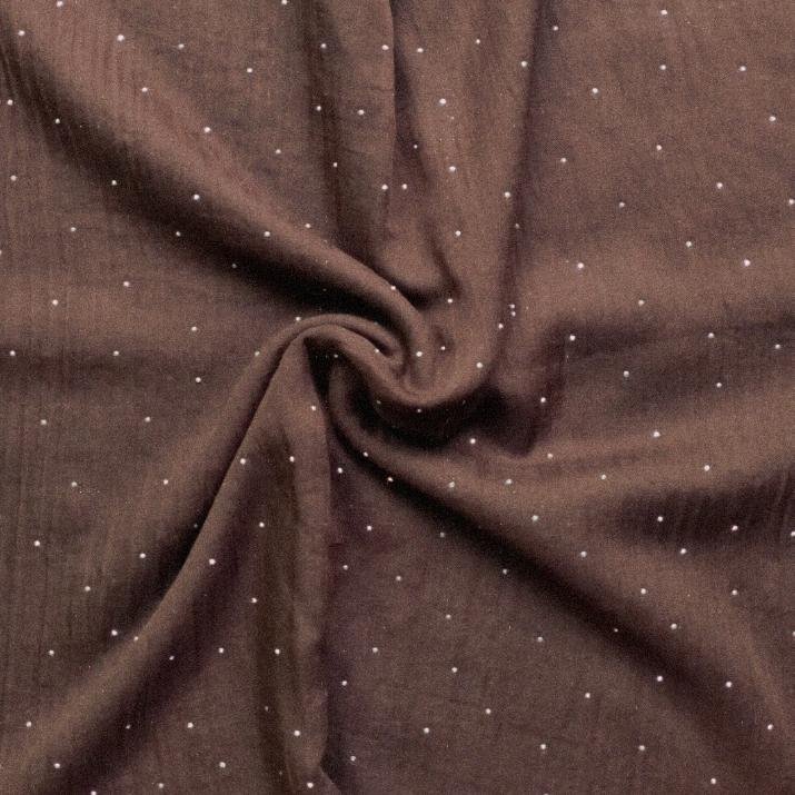 Turkish Lawn Summer Breeze with Diamante Brown Turkish Lawn Summer Breeze with Diamante Brown