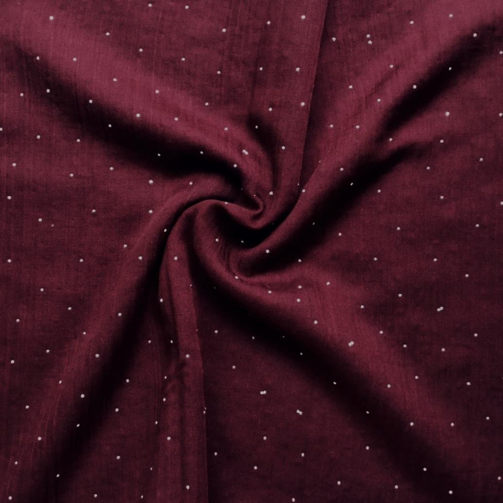 Turkish Lawn Summer Breeze with Diamante Mulberry Turkish Lawn Summer Breeze with Diamante Mulberry