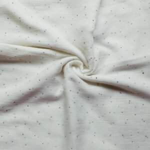 Turkish Lawn Summer Breeze with Diamante Off White