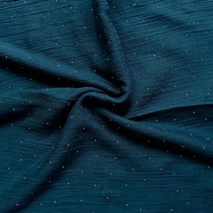 Turkish Lawn Summer Breeze with Diamante Pthalo Blue Turkish Lawn Summer Breeze with Diamante Pthalo Blue
