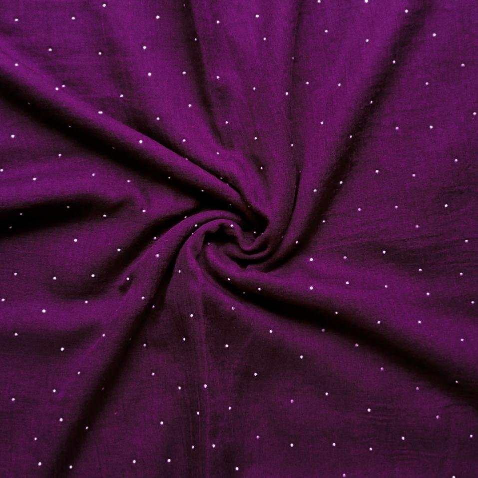 Turkish Lawn Summer Breeze with Diamante Purple Turkish Lawn Summer Breeze with Diamante Purple