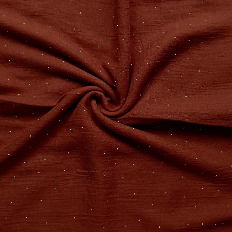 Turkish Lawn Summer Breeze with Diamante Vermilion Turkish Lawn Summer Breeze with Diamante Vermilion