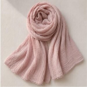 Crinkle Cotton Stole Blush
