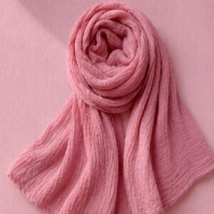 Crinkle Cotton Stole Tea Pink