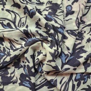 Printed Square Scarf Abstract Navy